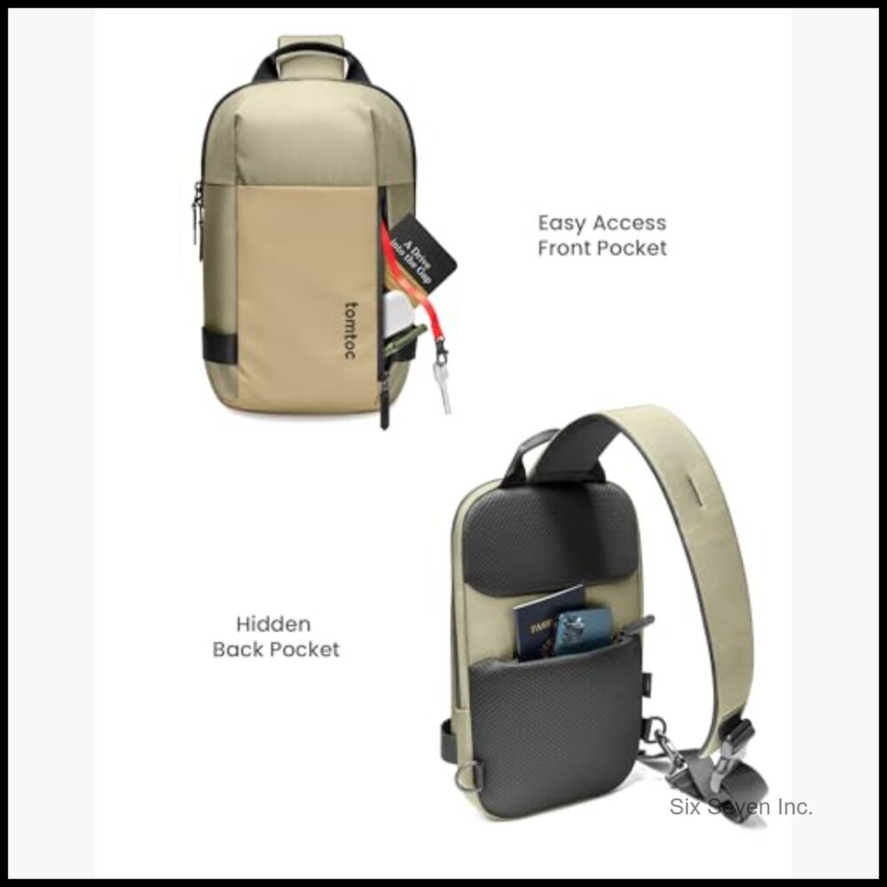 Compact Sling Backpack, Lightweight Crossbody Sho… - image 3